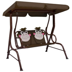 vidaXL Balancelle pour enfants Marron 115x75x110 cm Tissu - TU