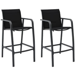 VidaXL 48117 chaise d'extérieur Terrace Acier, Textile Noir