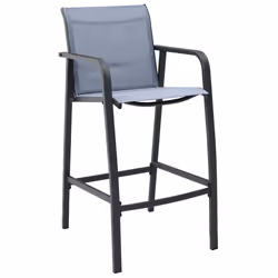 VidaXL 48118 chaise d'extérieur Terrace Acier, Textile Gris