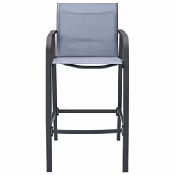 VidaXL 48118 chaise d'extérieur Terrace Acier, Textile Gris