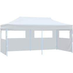 Vidaxl - Tente de réception pliable avec parois 3 x 6 m Acier Blanc