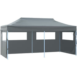 Vidaxl - Tente de réception pliable avec 4 parois 3x6 m Acier Anthracite