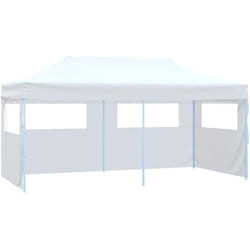 Vidaxl - Tente de réception pliable avec 4 parois 3x6 m Acier Blanc