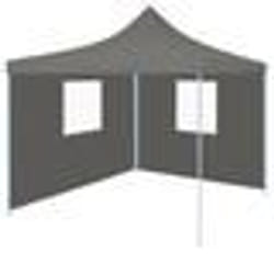 vidaXL Tente de réception pliable avec 2 parois 2x2 m Acier Anthracite - TU