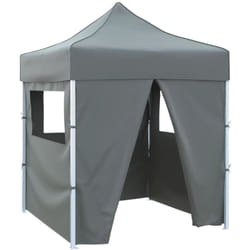 Vidaxl - Tente de réception pliable avec 4 parois 2x2 m Acier Anthracite