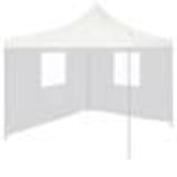 vidaXL Tente de réception pliable avec 2 parois 2x2 m Acier Blanc - TU