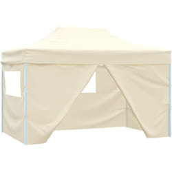 Vidaxl - Tente de réception pliable avec 4 parois 3x4 m Acier Crème