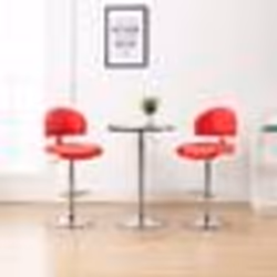 vidaXL Tabourets de bar lot de 2 rouge similicuir - TU