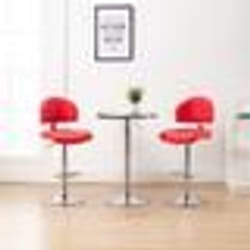 vidaXL Tabourets de bar lot de 2 rouge similicuir - TU
