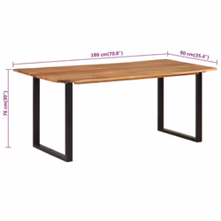 VidaXL 286472 table de cuisine et de salle à manger - Vue supplémentaire 8