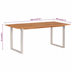 VidaXL 286476 table de cuisine et de salle à manger - Vue supplémentaire 8