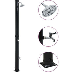 Vidaxl - Douche solaire Noir 220 cm 20 l
