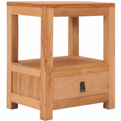 Cette table de chevet en bois de style colonial dégage un charme rustique et s'intègre parfaitement à votre intérieur. La tab ...