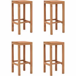 Cet ensemble de tabourets de bar en bois de style colonial dégage un charme rustique et s'intègre parfaitement à votre intéri ...