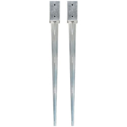 Piquets au sol 2 pcs Argenté 7x7x90 cm Acier galvanisé Vidaxl