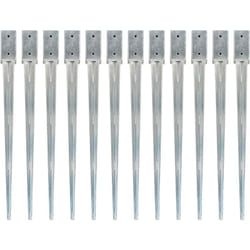 Vidaxl - Piquets au sol 12 pcs Argenté 7x7x90 cm Acier galvanisé