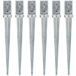 Vidaxl - Piquets au sol 6 pcs Argenté 8x8x76 cm Acier galvanisé
