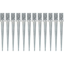 Vidaxl - Piquets au sol 12 pcs Argenté 8x8x76 cm Acier galvanisé
