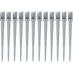 Vidaxl - Piquets au sol 12 pcs Argenté 8x8x91 cm Acier galvanisé