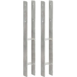 Vidaxl - Piquets de clôture 2 pcs Argenté 7x6x60 cm Acier galvanisé