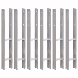 vidaXL Piquets de clôture 6 pcs Argenté 8x6x60 cm Acier galvanisé - TU