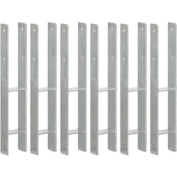Vidaxl - Piquets de clôture 6 pcs Argenté 9x6x60 cm Acier galvanisé