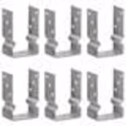 vidaXL Piquets de clôture 6 pcs Argenté 9x6x15 cm Acier galvanisé