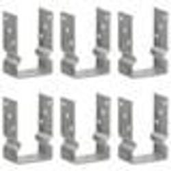 vidaXL Piquets de clôture 6 pcs Argenté 9x6x15 cm Acier galvanisé