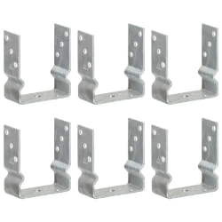 vidaXL Piquets de clôture 6 pcs - Acier galvanisé
