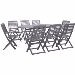 Cet ensemble de salle à manger élégant et contemporain se compose d'une table ovale et de 6 chaises pliantes et ajoutera une  ...
