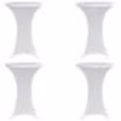 vidaXL Housses élastiques de table Ø 60 cm Blanc 4 pcs