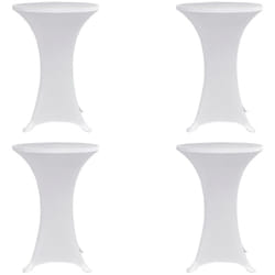 Housses élastiques de table Ø 70 cm Blanc 4 pcs vidaXL