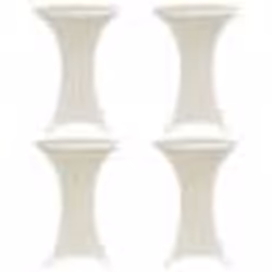 vidaXL Housses élastiques de table Ø 60 cm Crème 4 pcs
