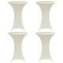 vidaXL Housses élastiques de table Ø 60 cm Crème 4 pcs