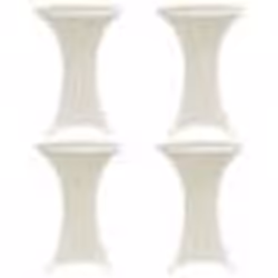 vidaXL Housses élastiques de table Ø 70 cm Crème 4 pcs