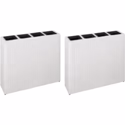 Cet ensemble de it surélevé joli comprend 2 pots en rotin et 8 pots amovibles. Fabriquée en rotin durable et résistant à l'ea ...