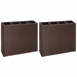 Cet ensemble de it surélevé joli comprend 2 pots en rotin et 8 pots amovibles. Fabriquée en rotin durable et résistant à l'ea ...