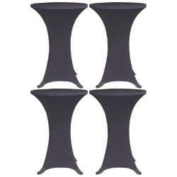 vidaXL Housses de table extensible 4 pcs 60 cm Anthracite
