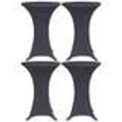 vidaXL Housses de table extensible 4 pcs 80 cm Anthracite