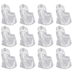 vidaXL Housses de chaise Blanc