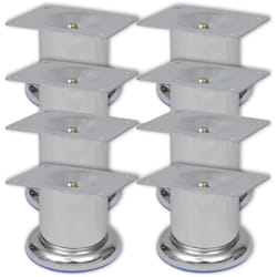 Vidaxl - Pieds ronds de canapé 8 pcs Chrome 60 mm