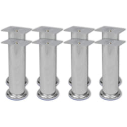 Vidaxl - Pieds ronds de canapé 8 pcs Chrome 180 mm