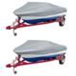 vidaXL Housses de bateau 2 pcs Gris Longueur 427-488 cm Largeur 173 cm - TU