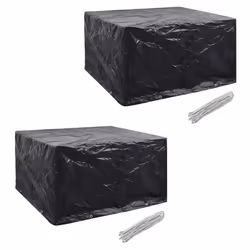 vidaXL Housses de salon de jardin 2 pcs Rotin 8 œillets 172x113 cm - TU