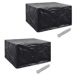 vidaXL Housses de salon de jardin 2 pcs Rotin 8 œillets 172x113 cm - TU