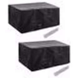 vidaXL Housses de salon de jardin 2 pcs Rotin 10 œillets 240 x 140 cm - TU