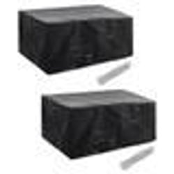 vidaXL Housses de salon de jardin 2 pcs Rotin 10 œillets 240 x 140 cm - TU