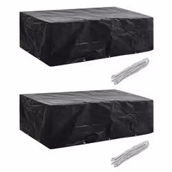 vidaXL Housses de salon de jardin 2 pcs Rotin 10 œillets 300 x 140 cm - TU