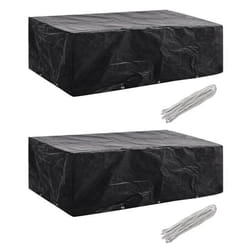 vidaXL Housses de salon de jardin 2 pcs Rotin 10 œillets 300 x 140 cm - TU