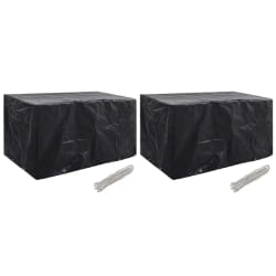 vidaXL Housses de salon de jardin 2 pcs 8 œillets 180x70x90 cm - TU